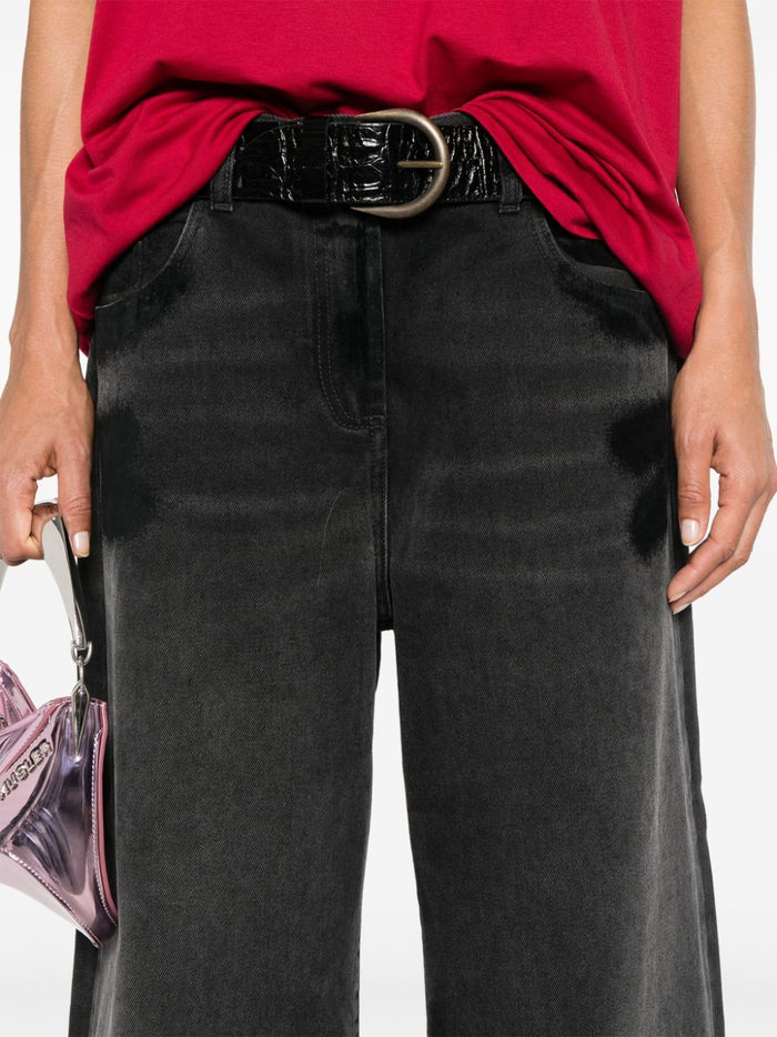 The Attico Jeans Black Cotton