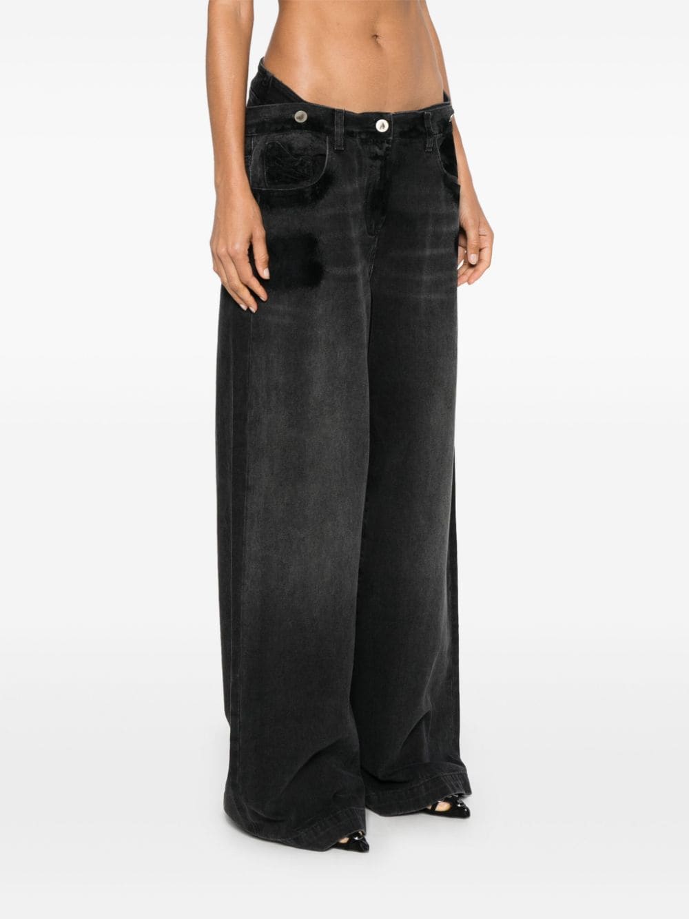 The Attico Jeans Black Cotton