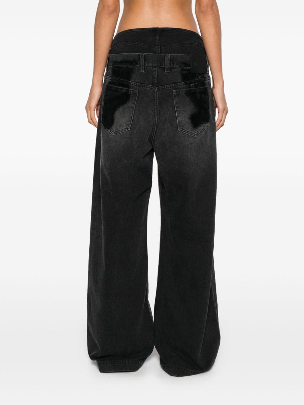 The Attico Jeans Black Cotton