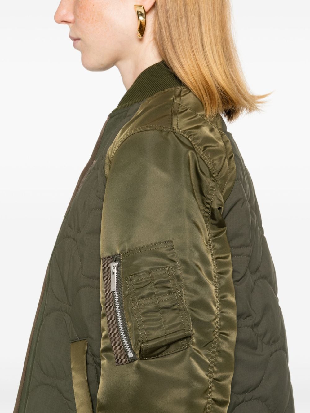 Sacai Coats Kaki Nylon