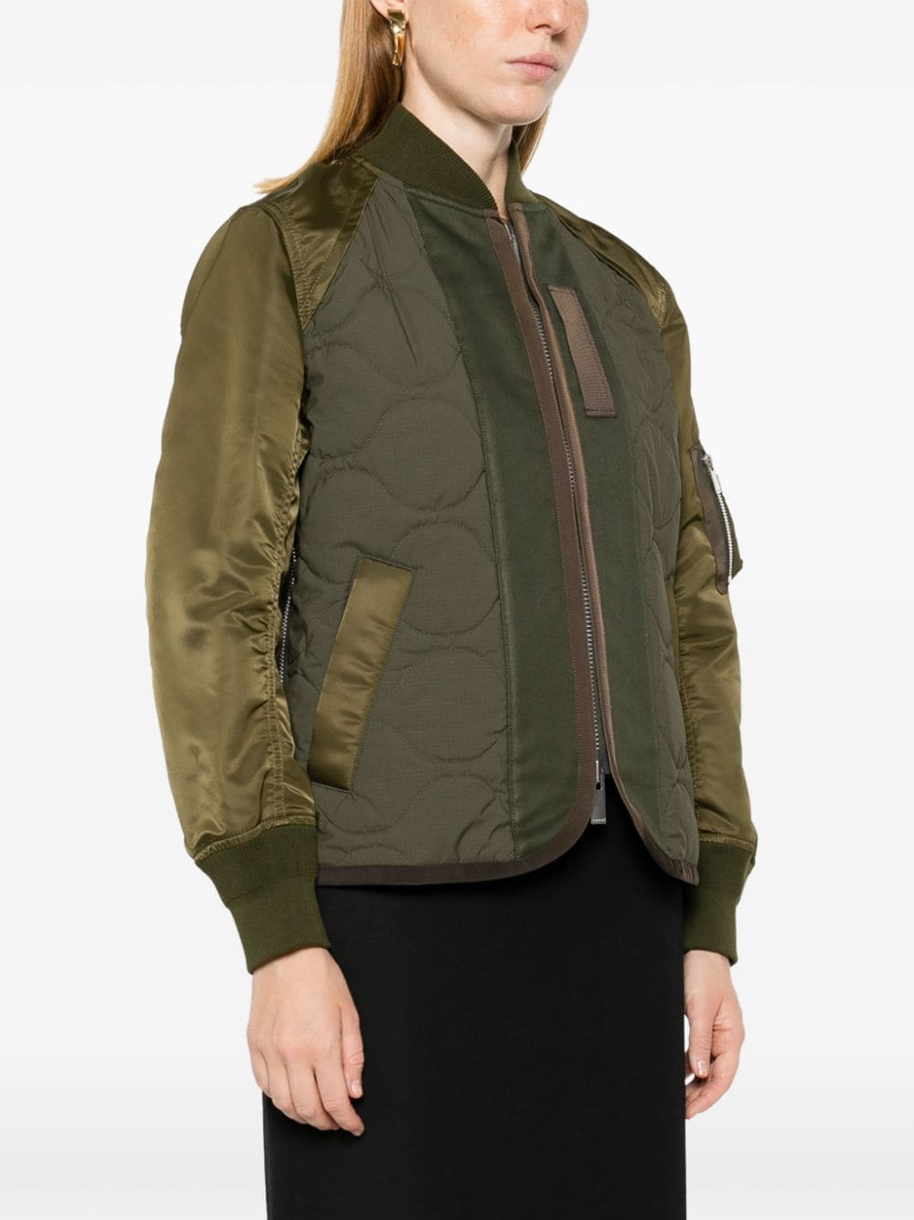 Sacai Coats Kaki Nylon