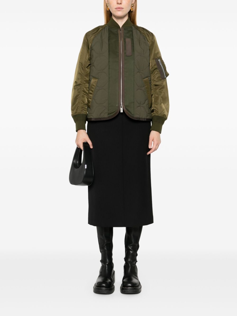 Sacai Coats Kaki Nylon
