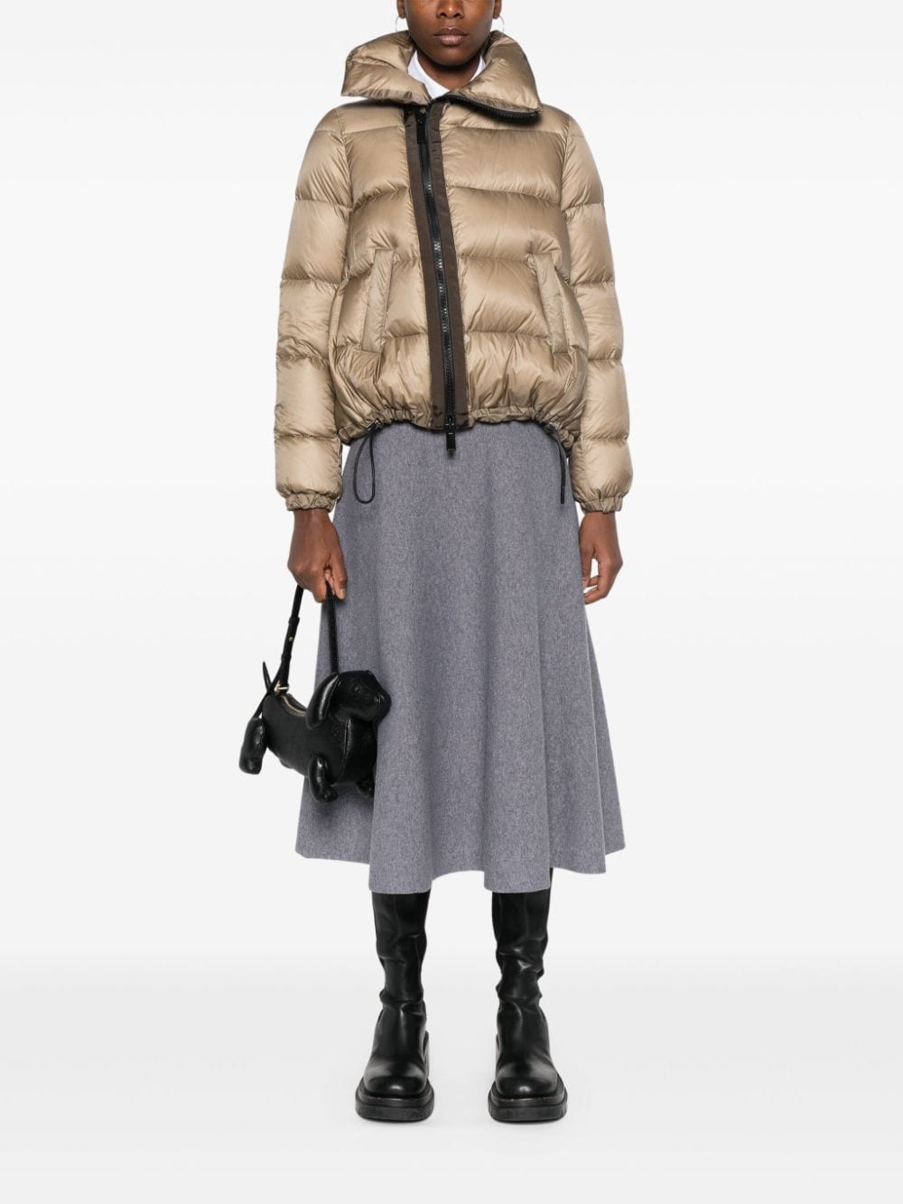 Sacai Coats Beige Nylon