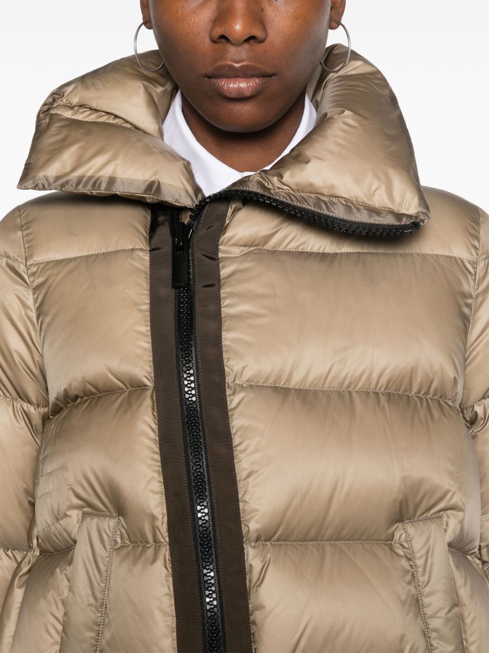 Sacai Coats Beige Nylon