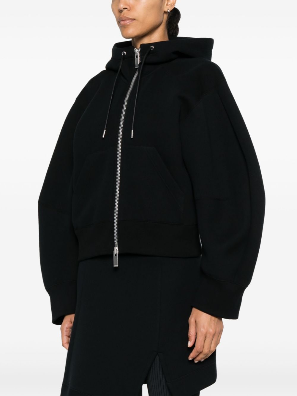 Sacai Sweaters Black Cotton Polyester