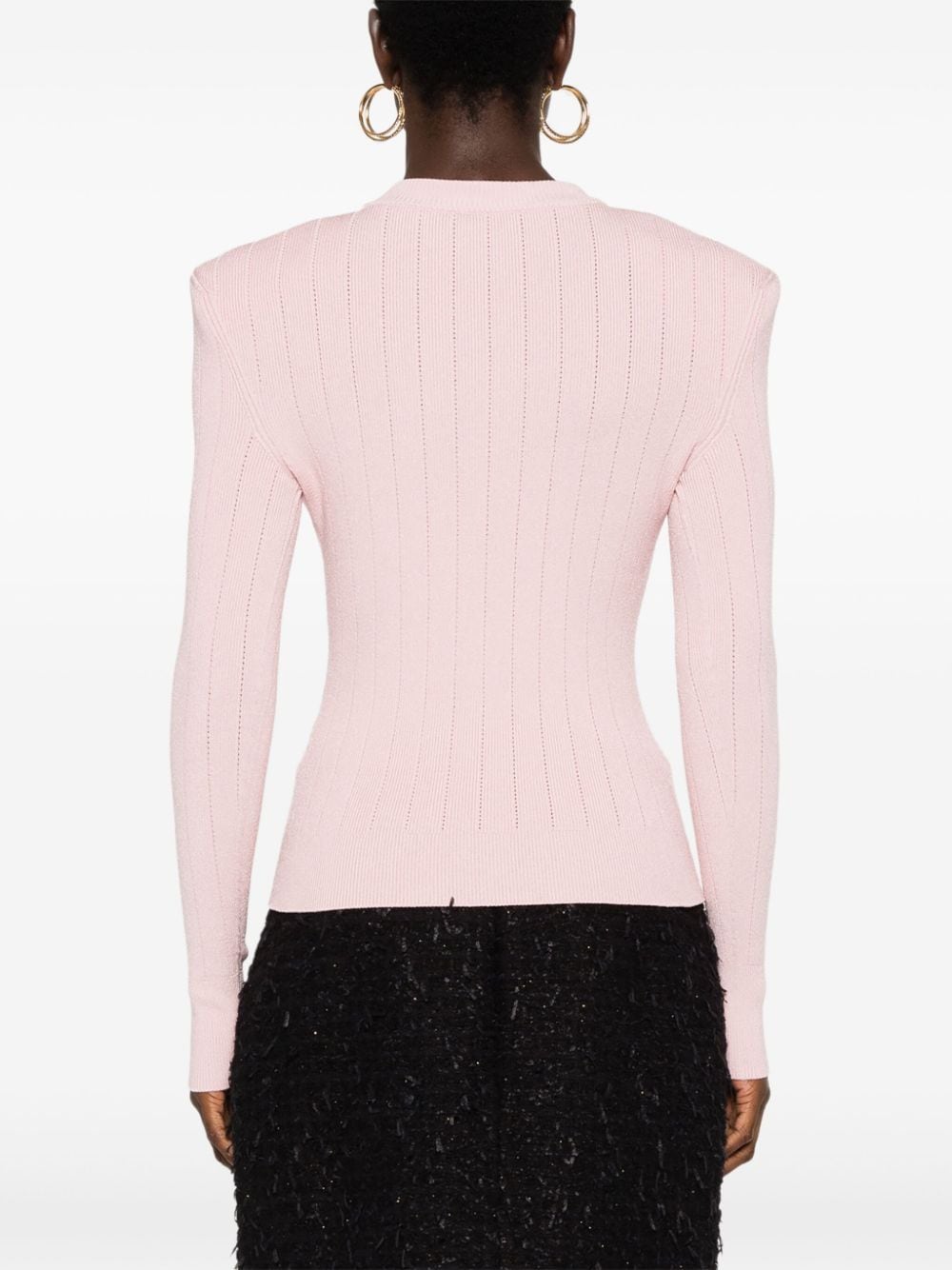 Balmain Sweaters Pink Viscose