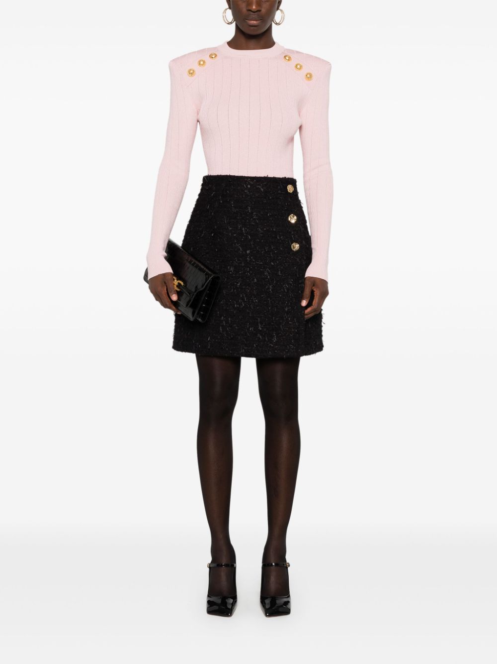 Balmain Sweaters Pink Viscose