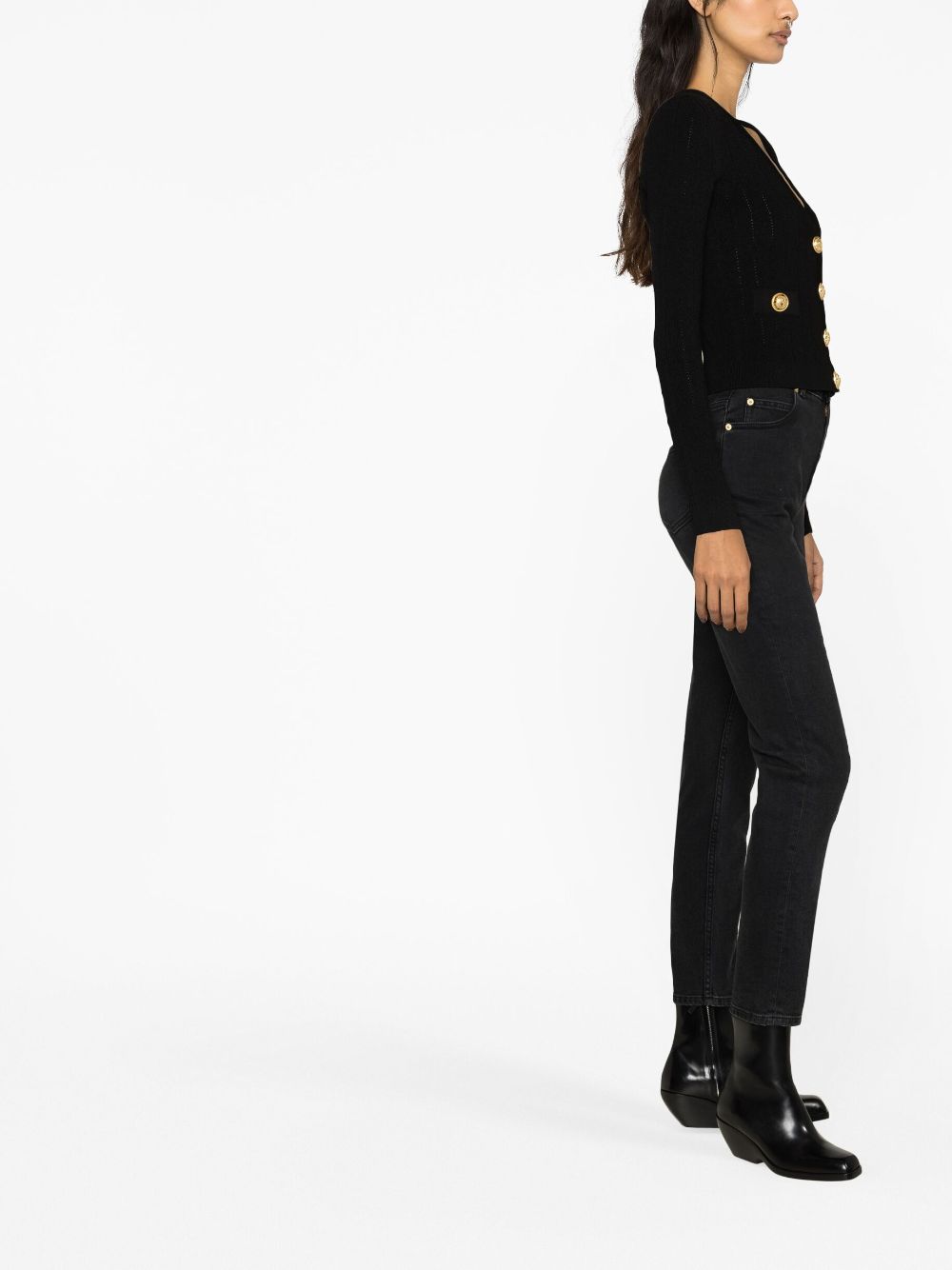 Balmain Sweaters Black Viscose