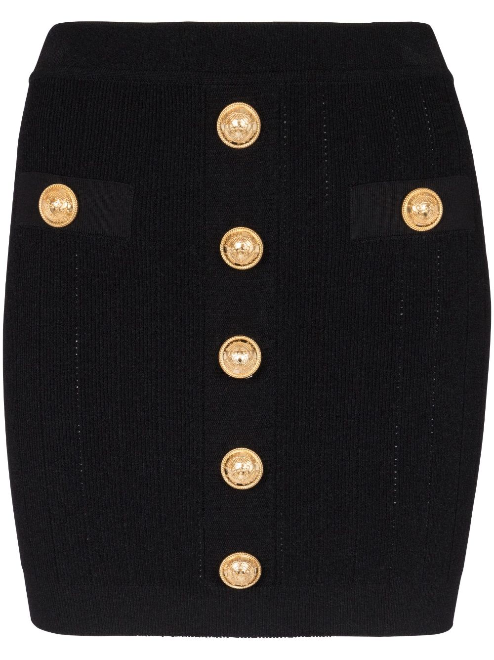 Balmain Skirts Black Viscose Polyester