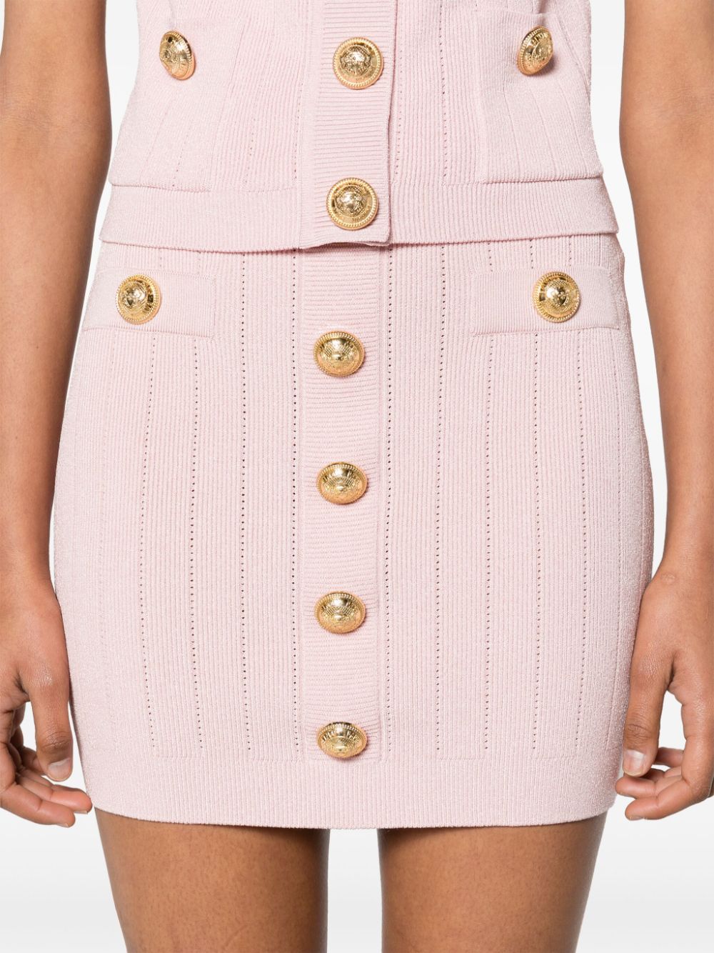 Balmain Skirts Pink Fsc Viscose