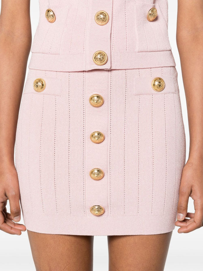 Balmain Skirts Pink Fsc Viscose