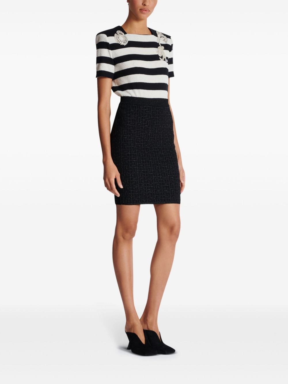 Balmain Skirts Black Viscose