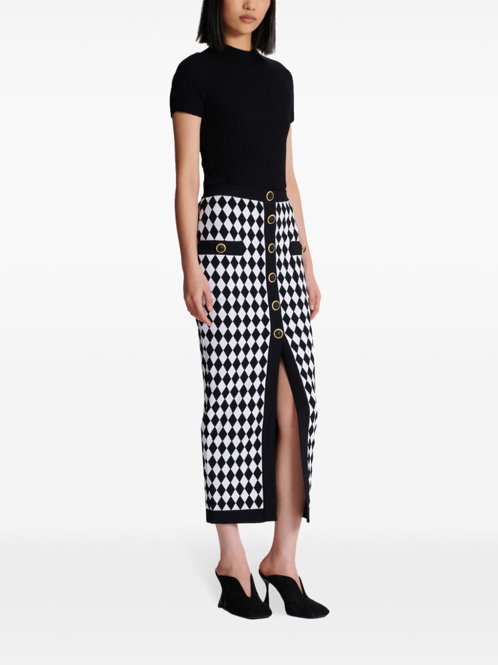 Balmain Skirts Black Viscose