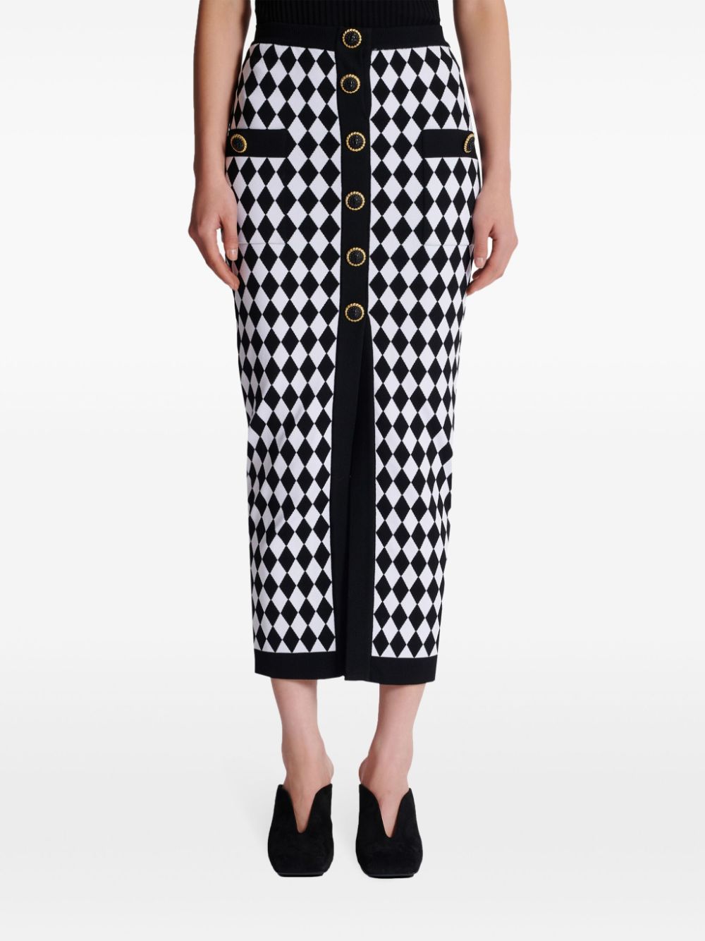 Balmain Skirts Black Viscose
