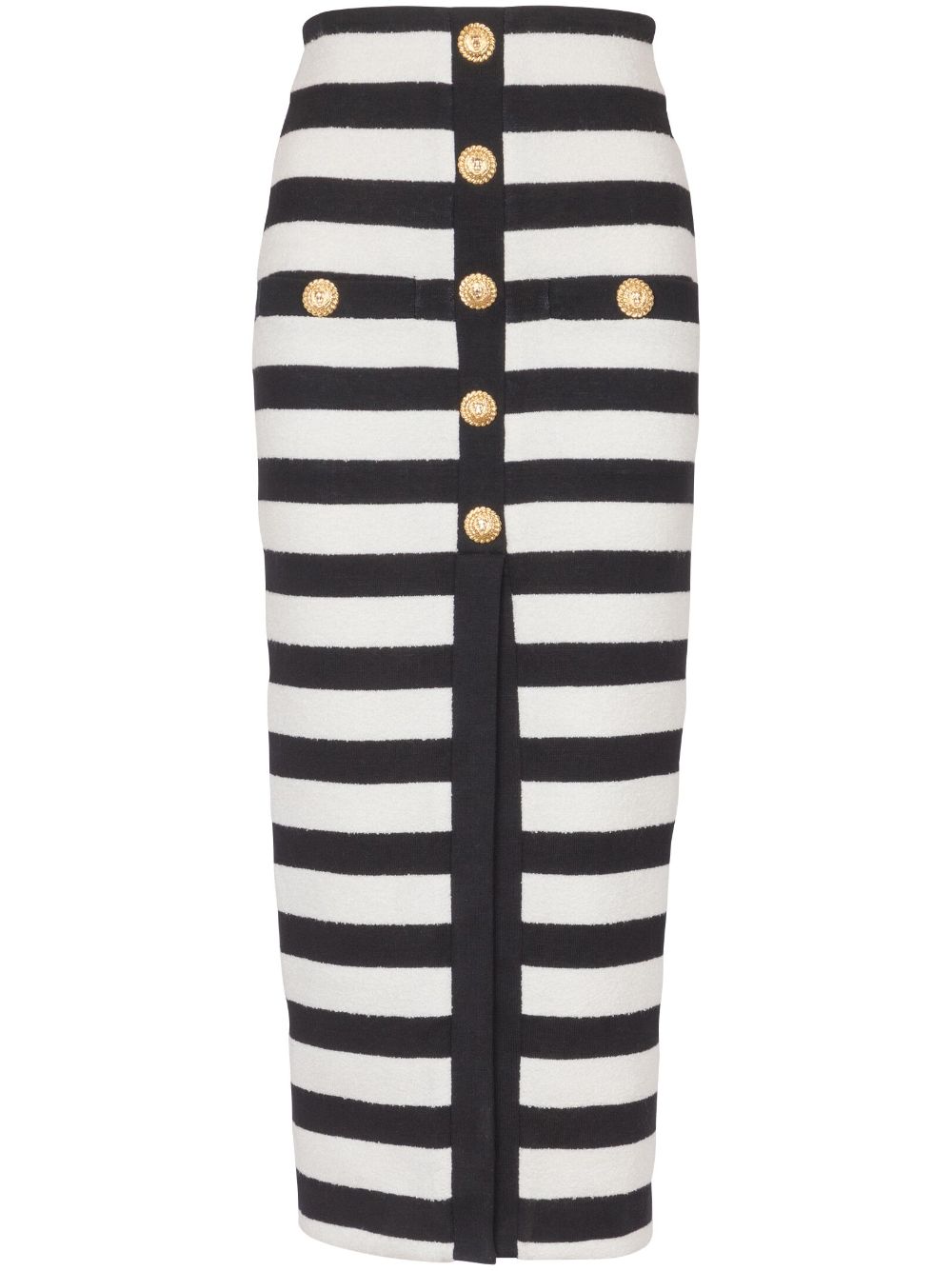 Balmain Skirts Black Acrylic Cotton Polyamide