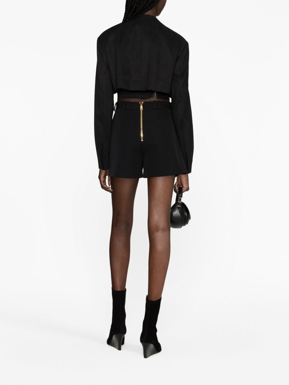 Balmain Shorts Black Virgin Wool