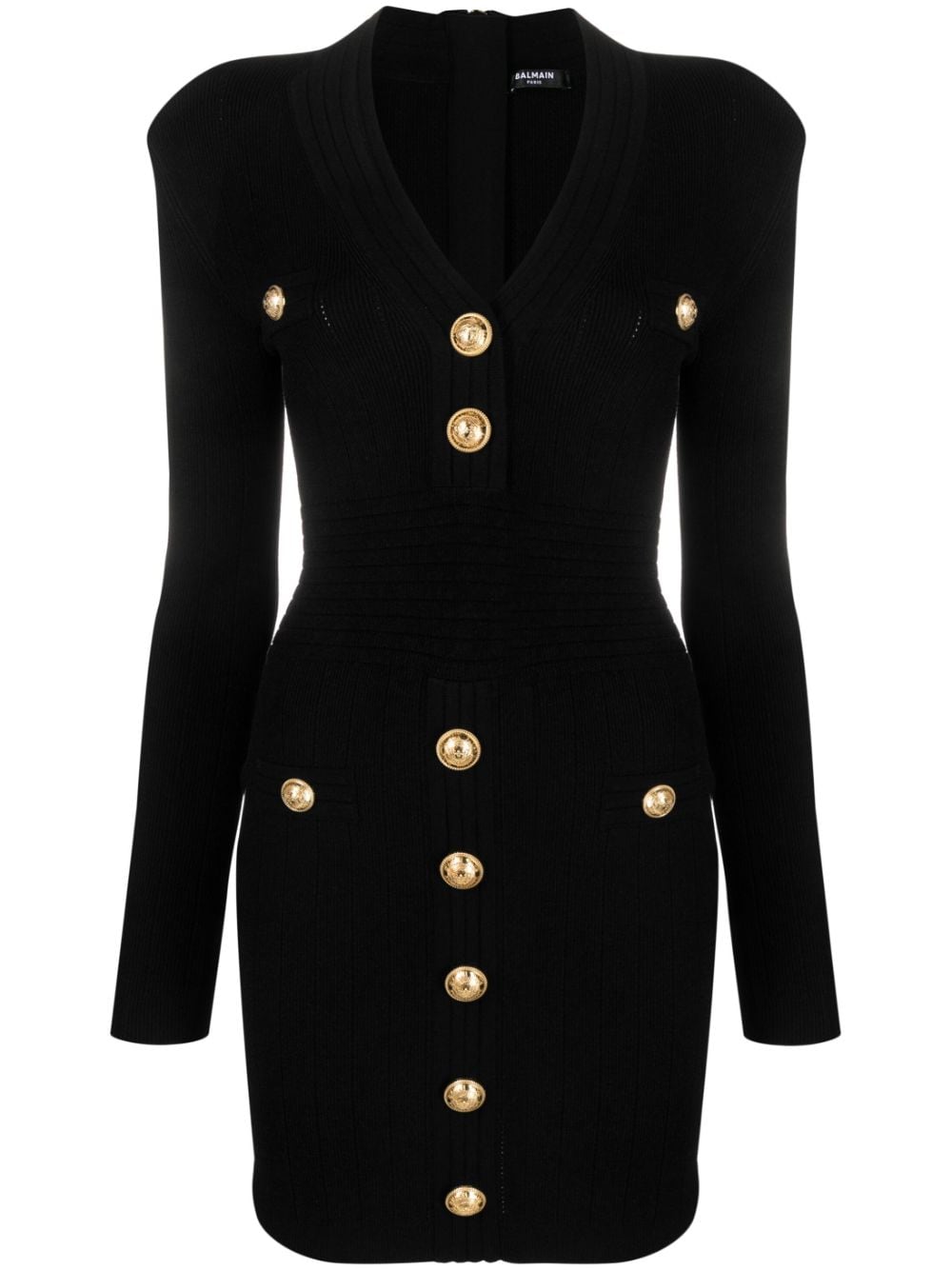 Balmain Dresses Black Viscose Polyester