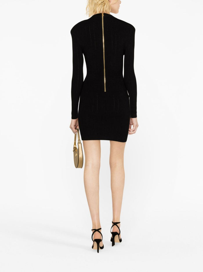 Balmain Dresses Black Viscose Polyester