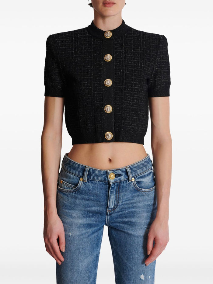 Balmain Sweaters Black Viscose