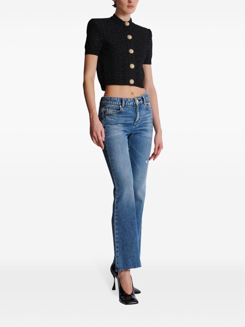 Balmain Sweaters Black Viscose