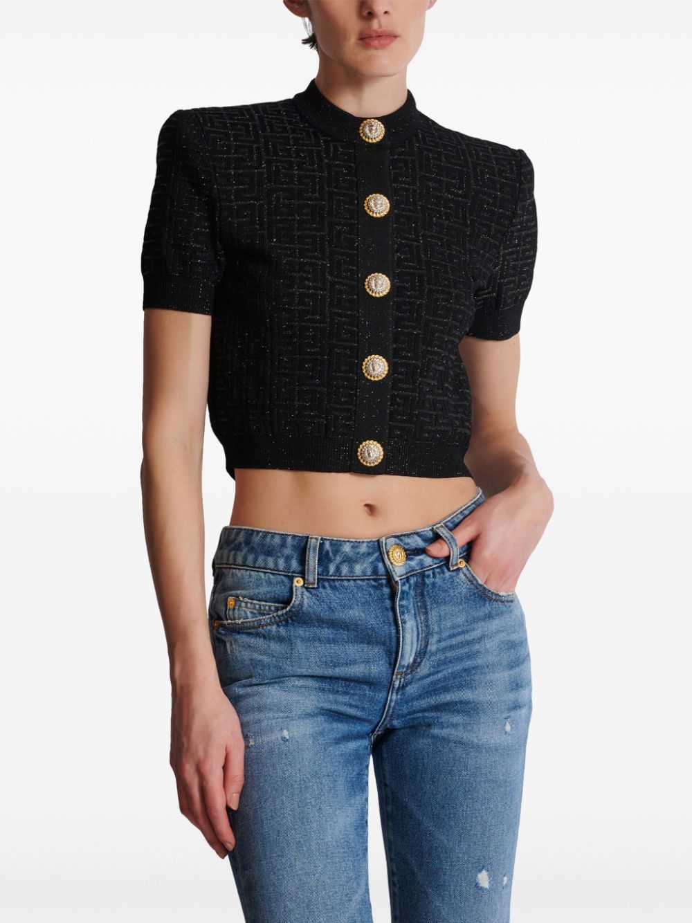 Balmain Sweaters Black Viscose