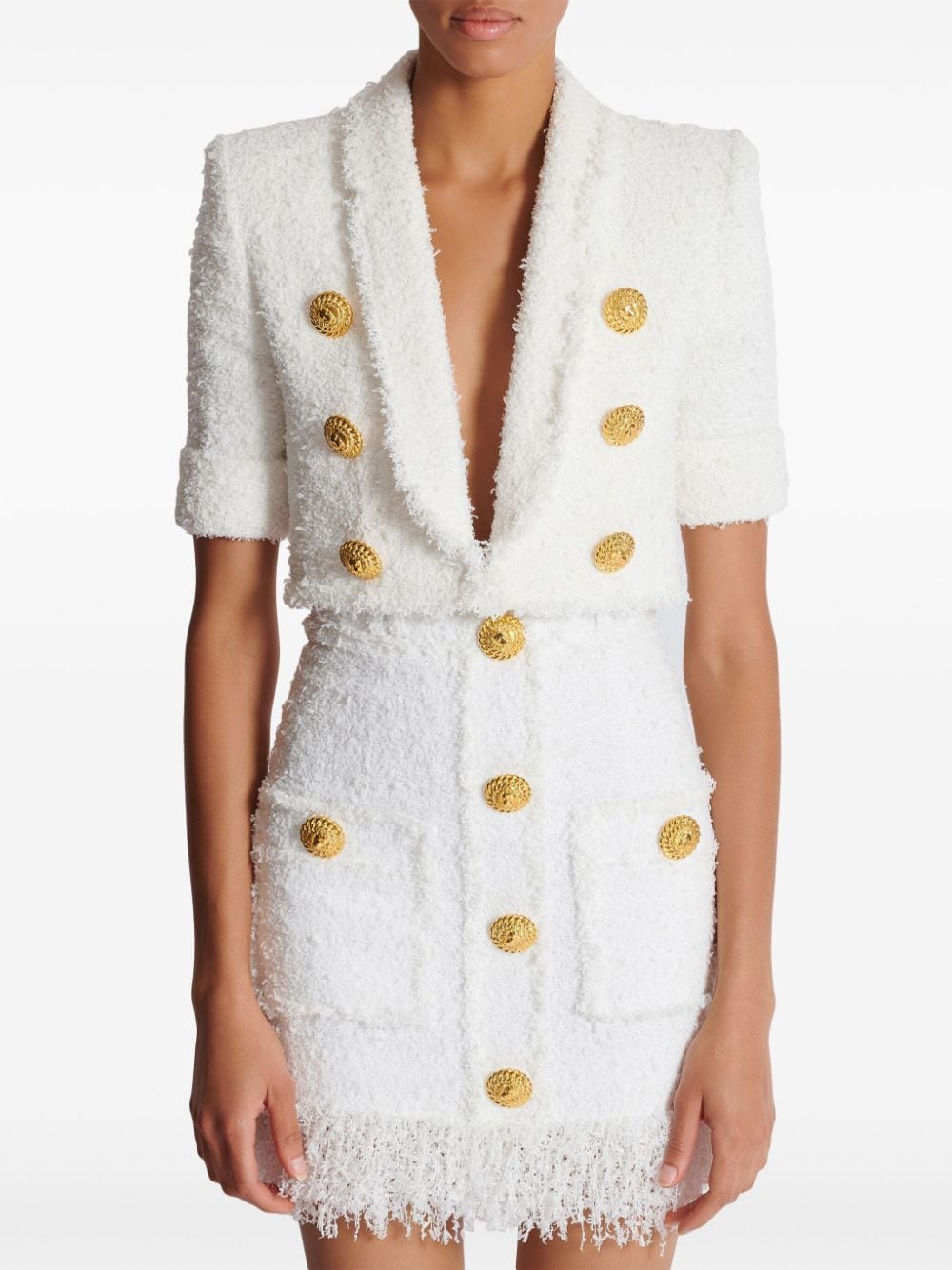 Balmain Jackets White Polyamide