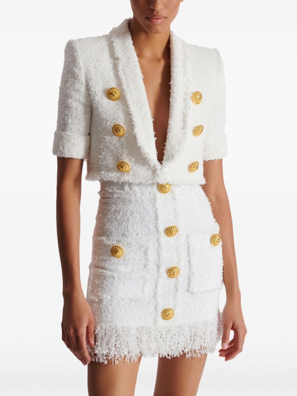 Balmain Jackets White Polyamide