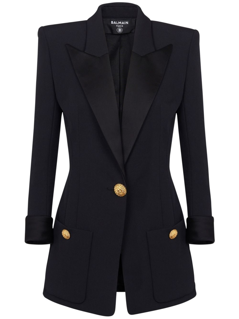 Balmain Jackets Black Wool