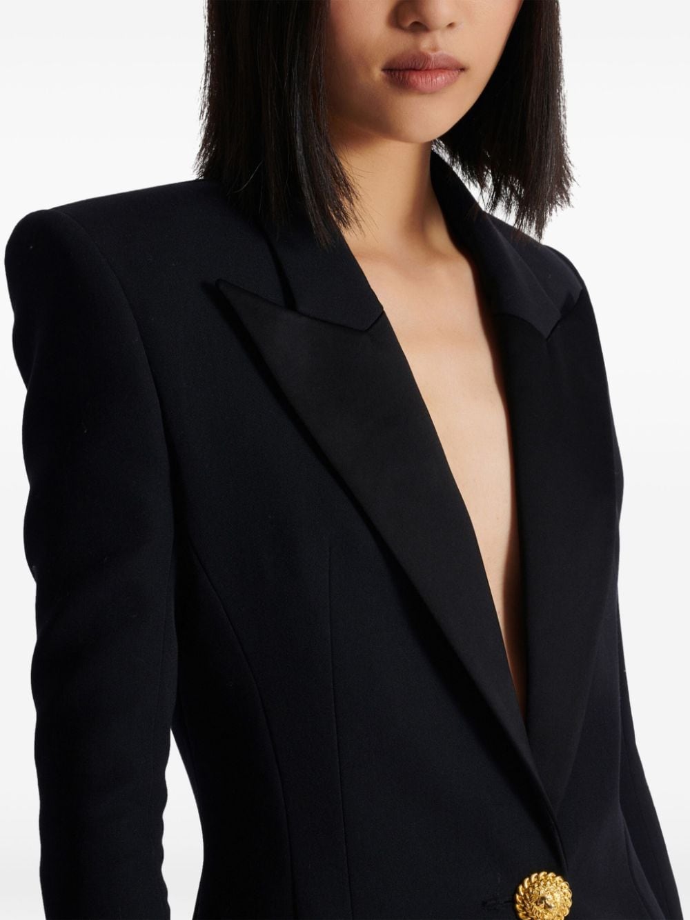Balmain Jackets Black Wool