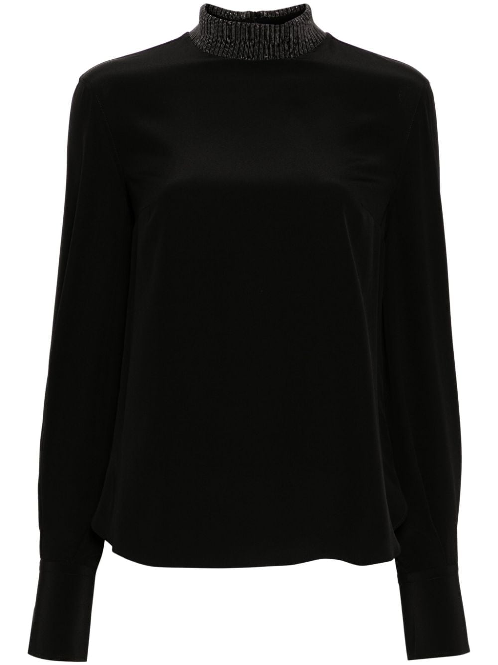 Brunello Cucinelli Top Nero Silk