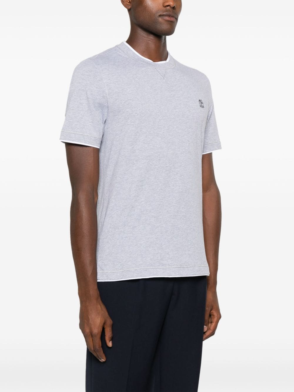 Brunello Cucinelli T-Shirts And Polos Grigio Cotton