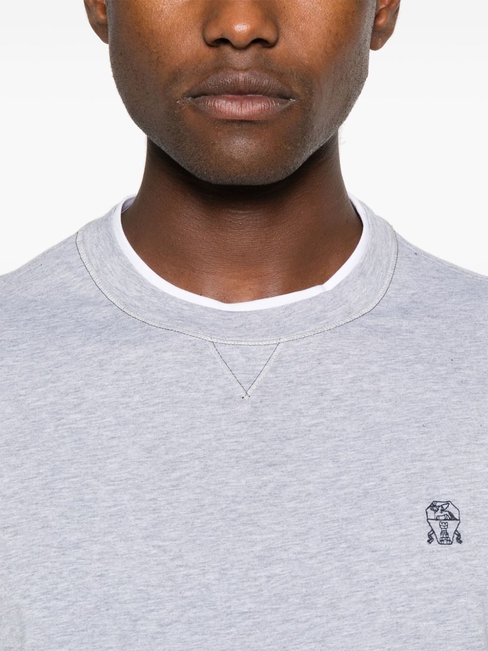 Brunello Cucinelli T-Shirts And Polos Grigio Cotton
