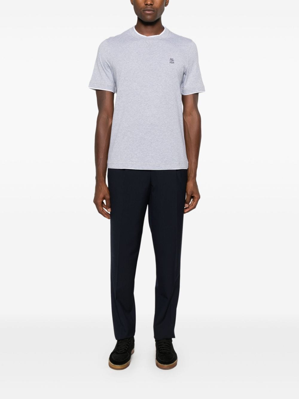 Brunello Cucinelli T-Shirts And Polos Grigio Cotton