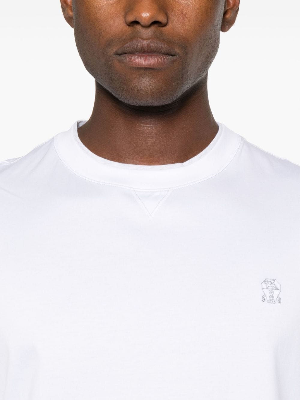 Brunello Cucinelli T-Shirts And Polos Bianco Cotton