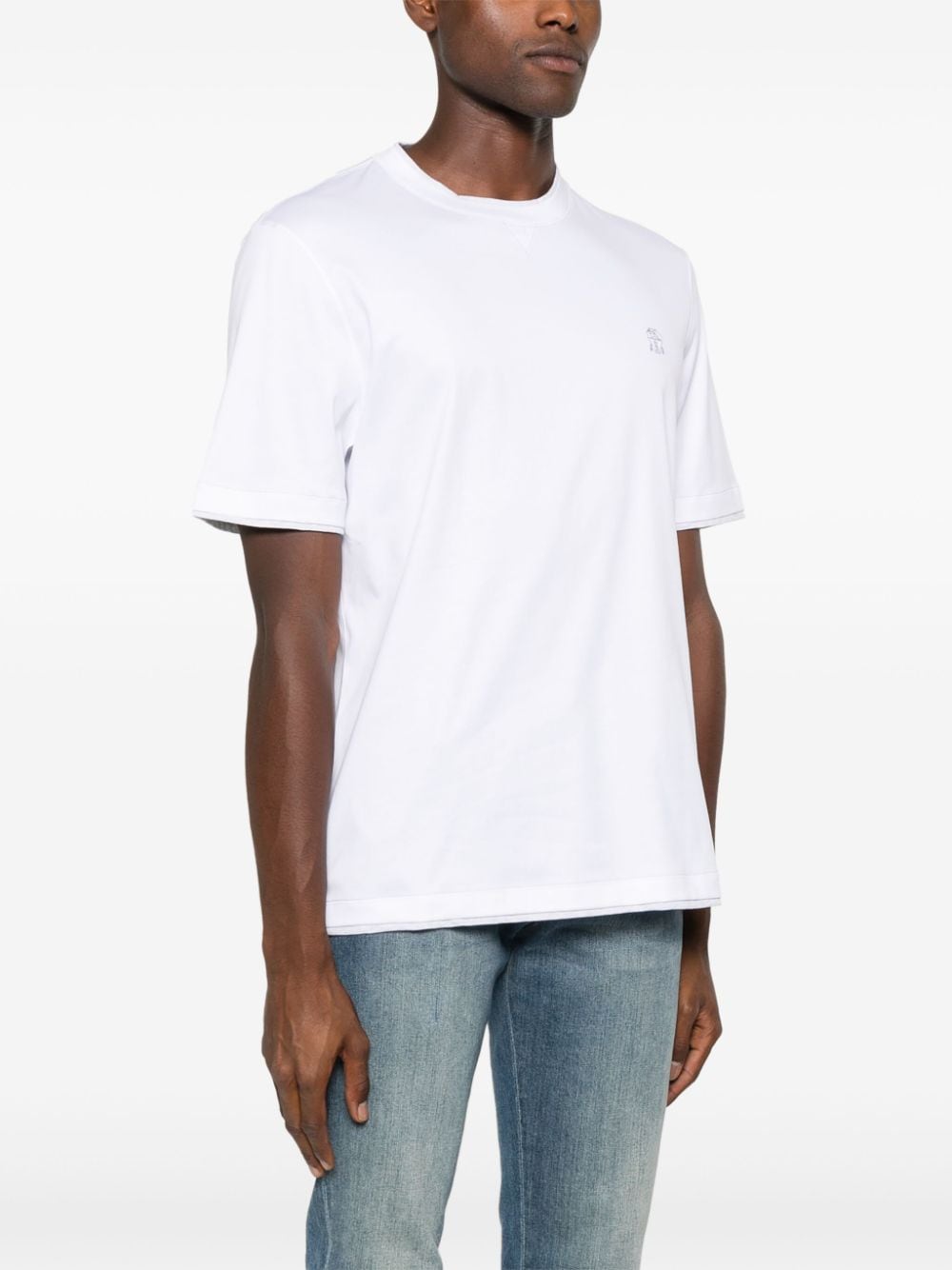 Brunello Cucinelli T-Shirts And Polos Bianco Cotton