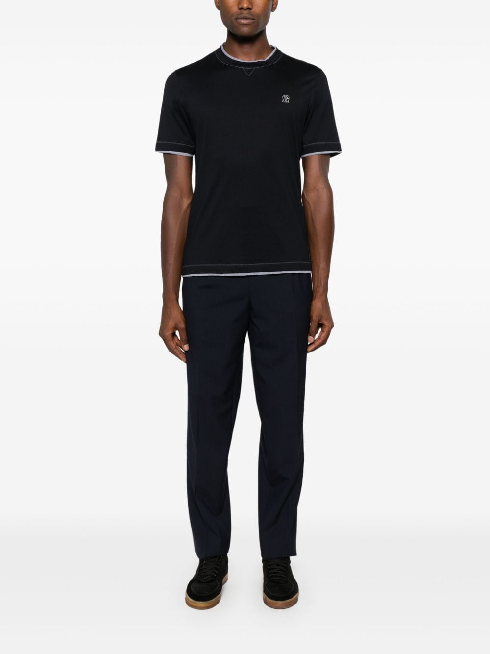 Brunello Cucinelli T-Shirts And Polos Blu Cotton