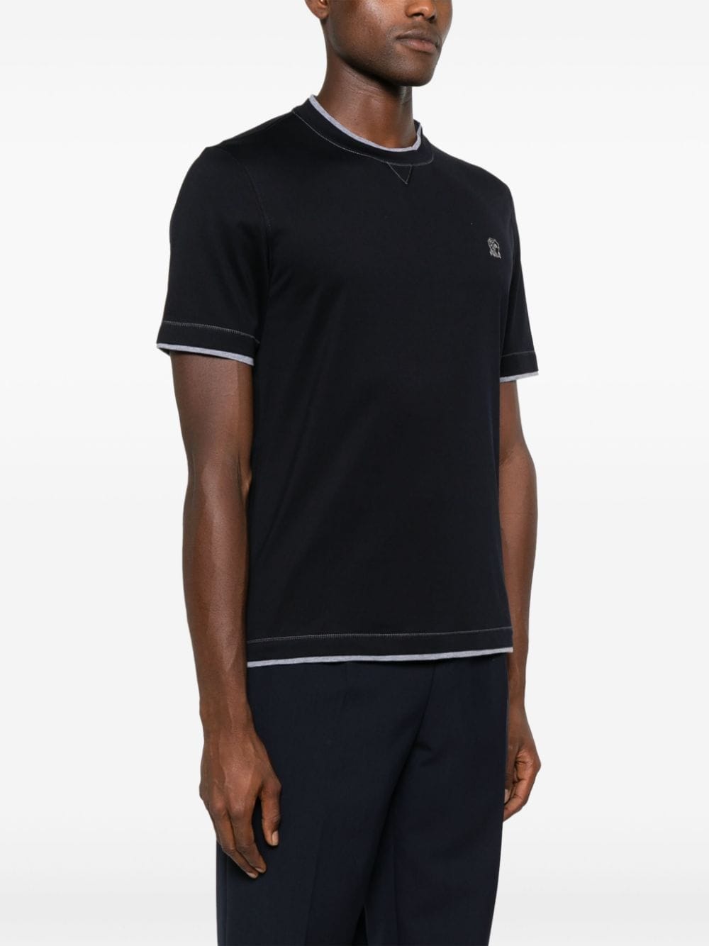 Brunello Cucinelli T-Shirts And Polos Blu Cotton