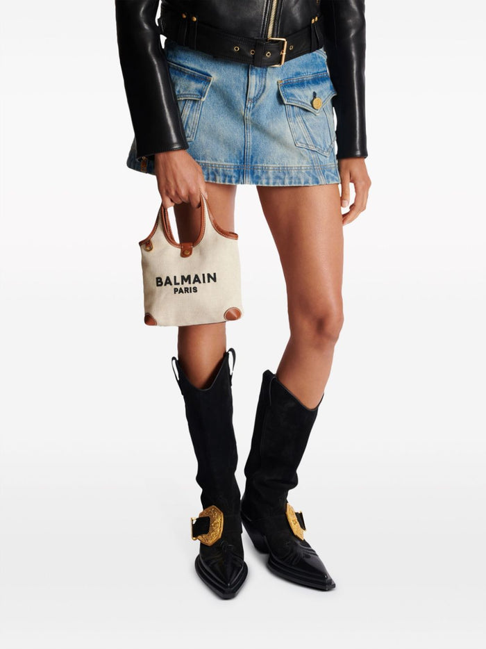 Balmain Bags Leather Brown Fabric