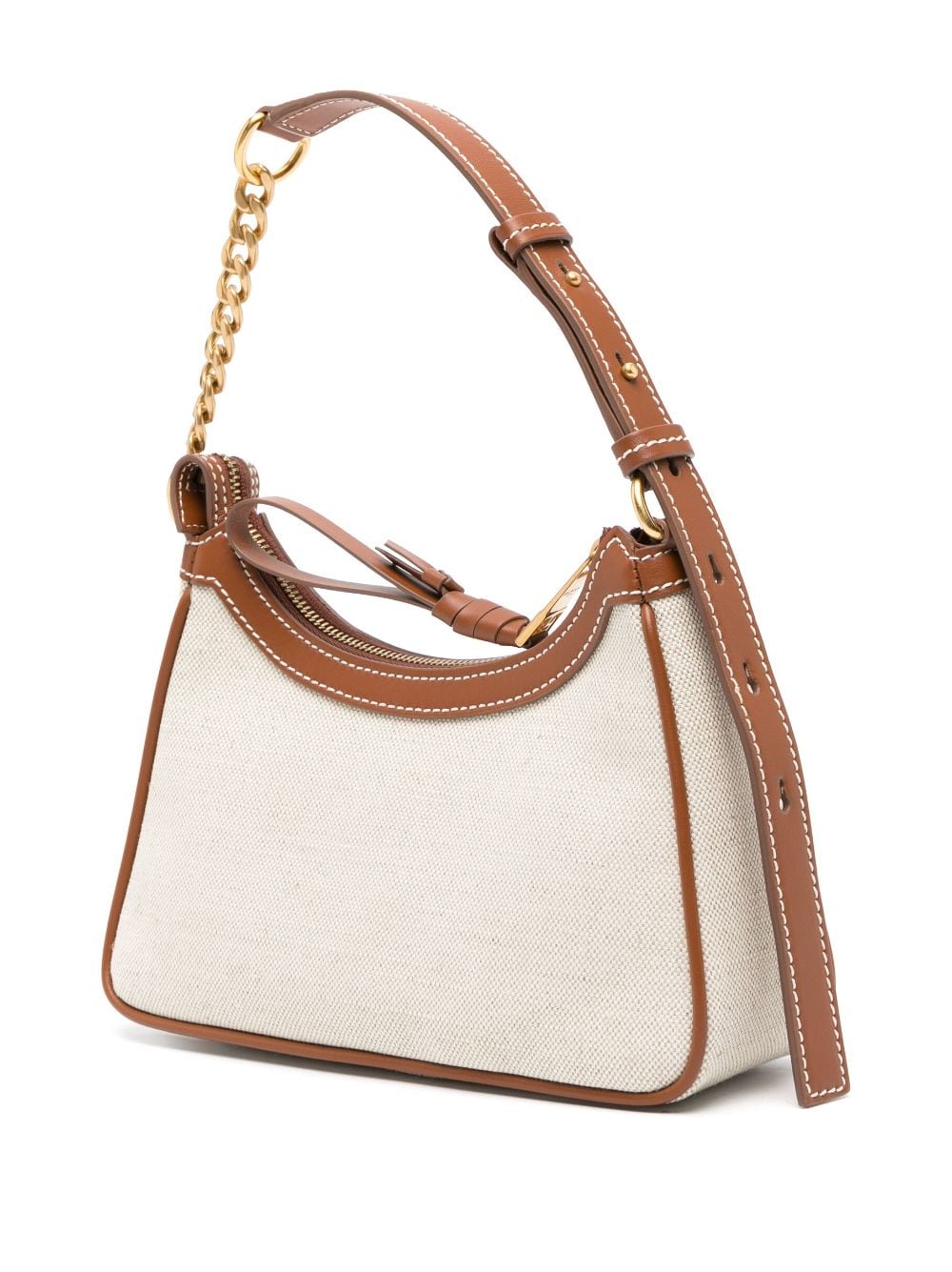 Balmain Bags Leather Brown Cotton Linen