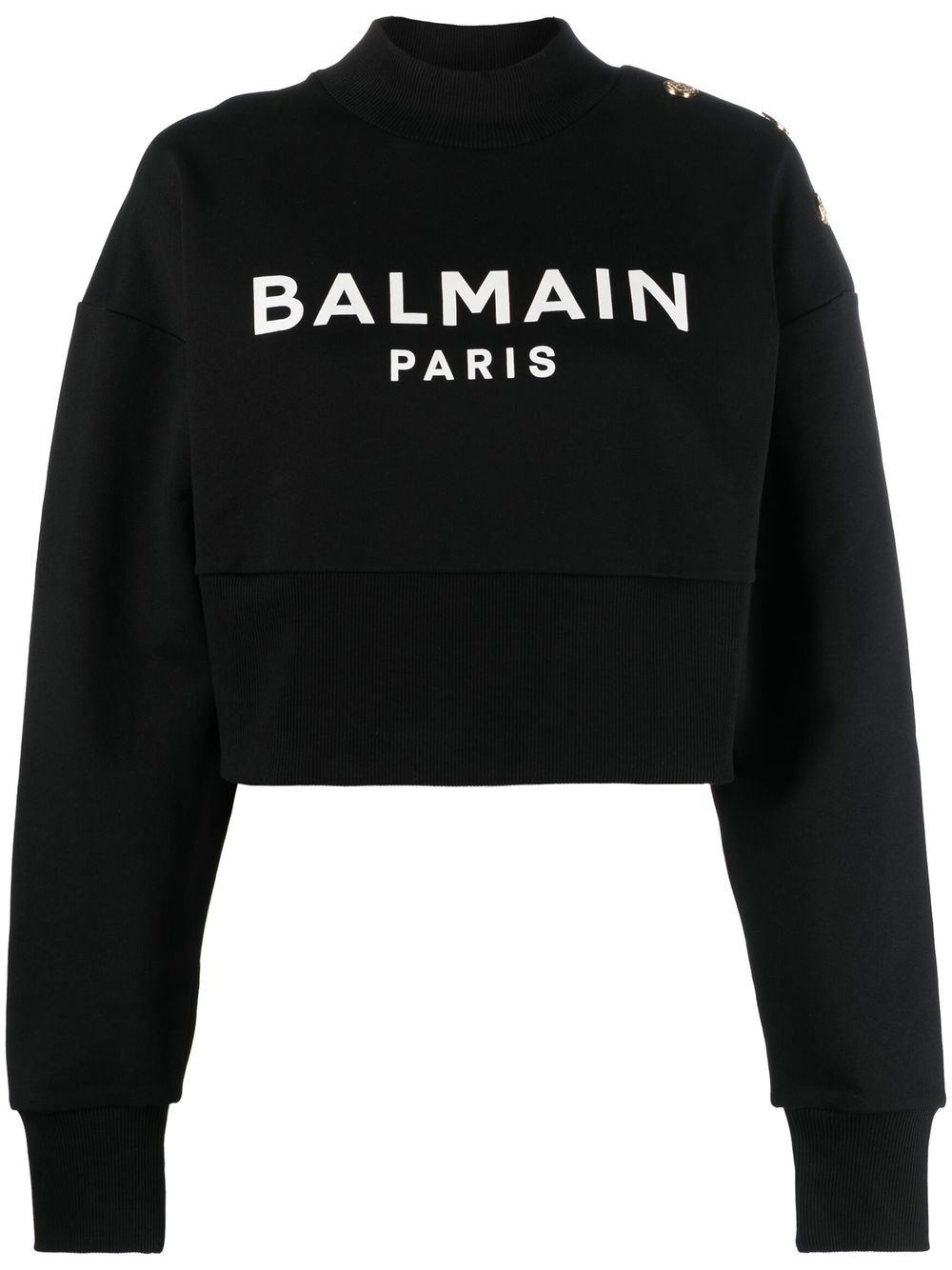 Balmain Sweaters Black Cotton