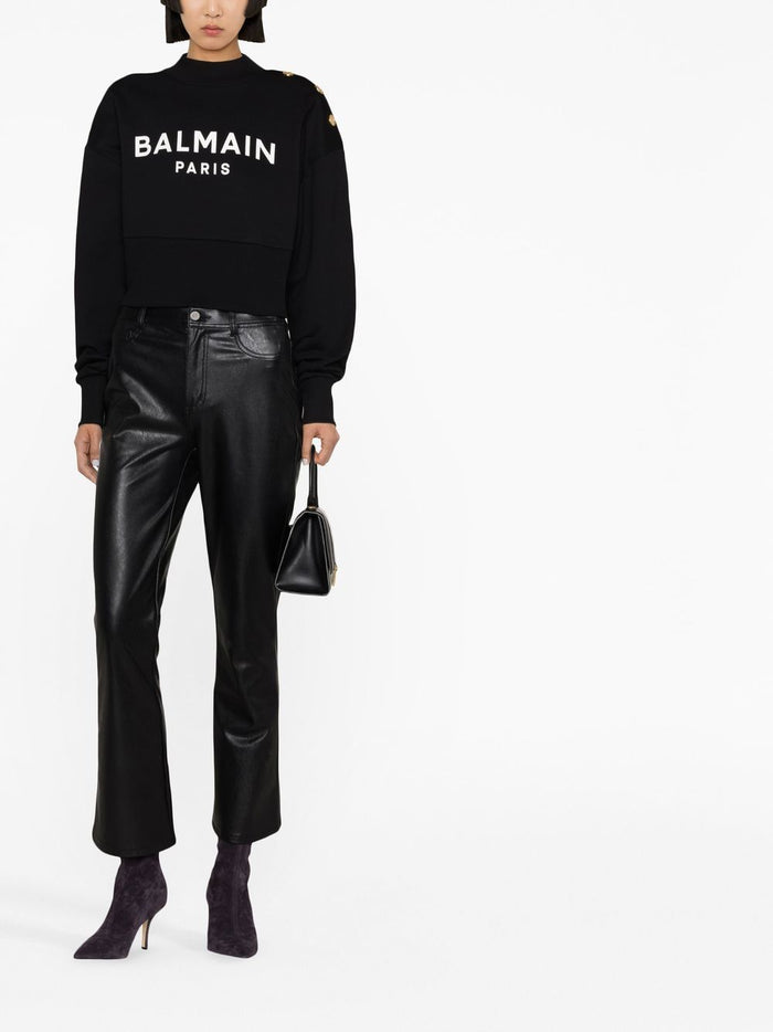 Balmain Sweaters Black Cotton