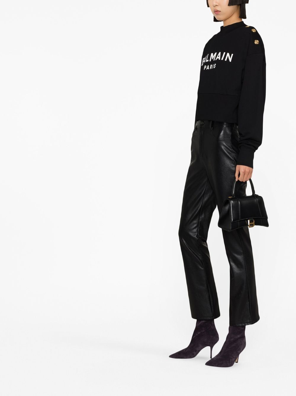 Balmain Sweaters Black Cotton