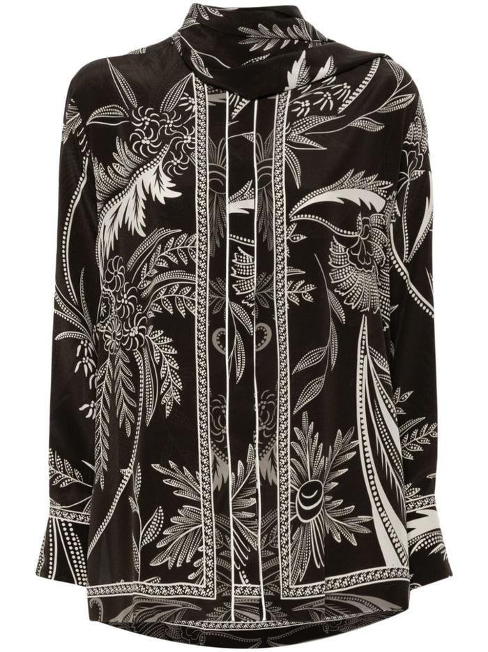F.R.S . Shirts Brown Silk