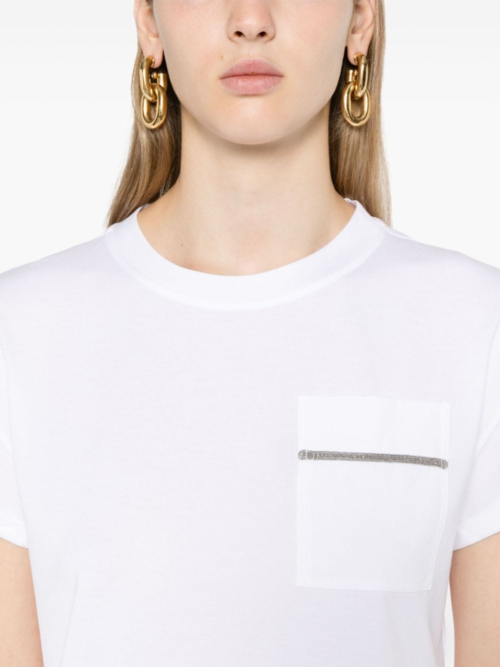 Brunello Cucinelli T-Shirts And Polos Bianco Eco Brass