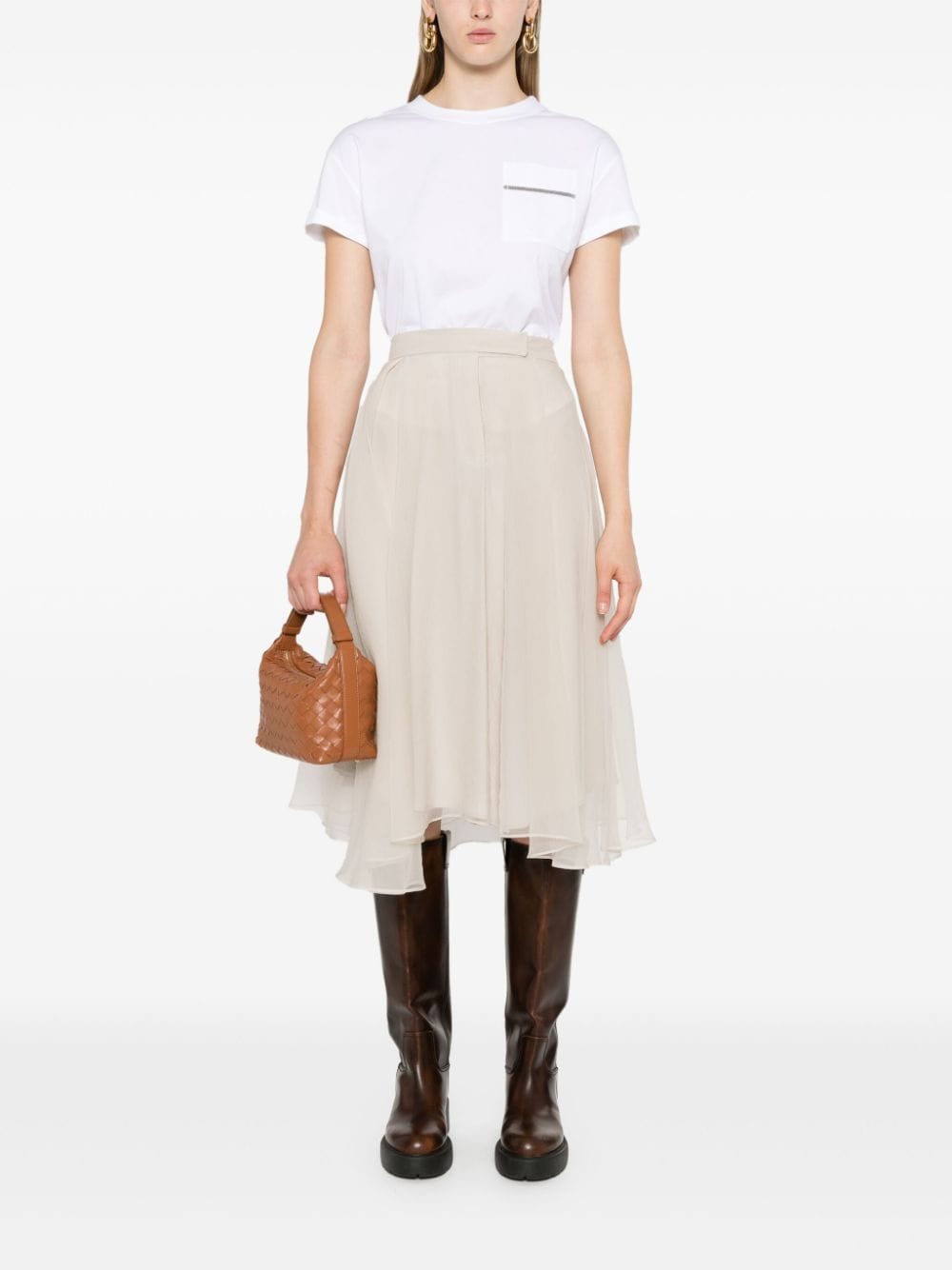 Brunello Cucinelli T-Shirts And Polos Bianco Eco Brass
