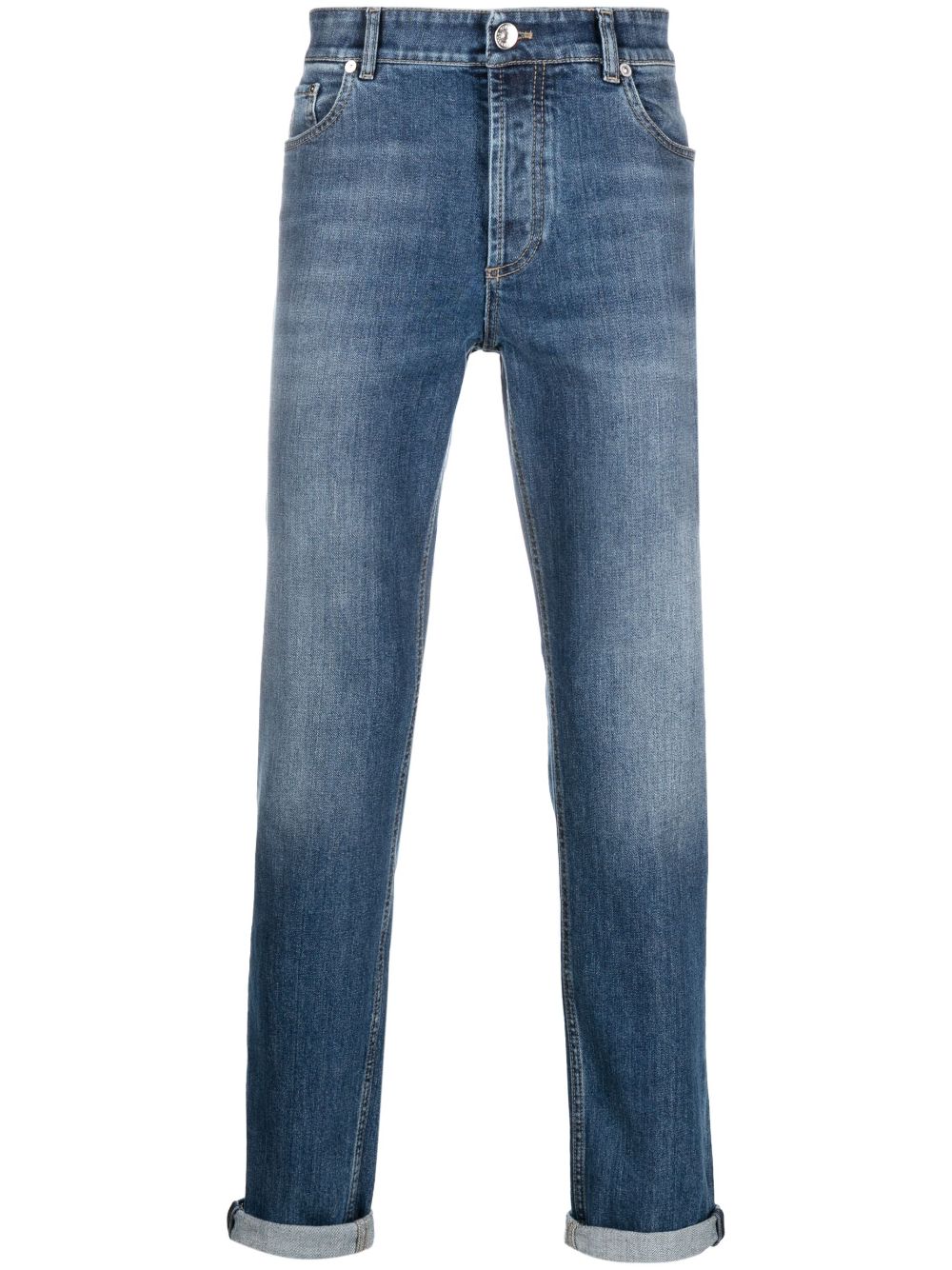 Brunello Cucinelli Jeans Blu Outer: Leather