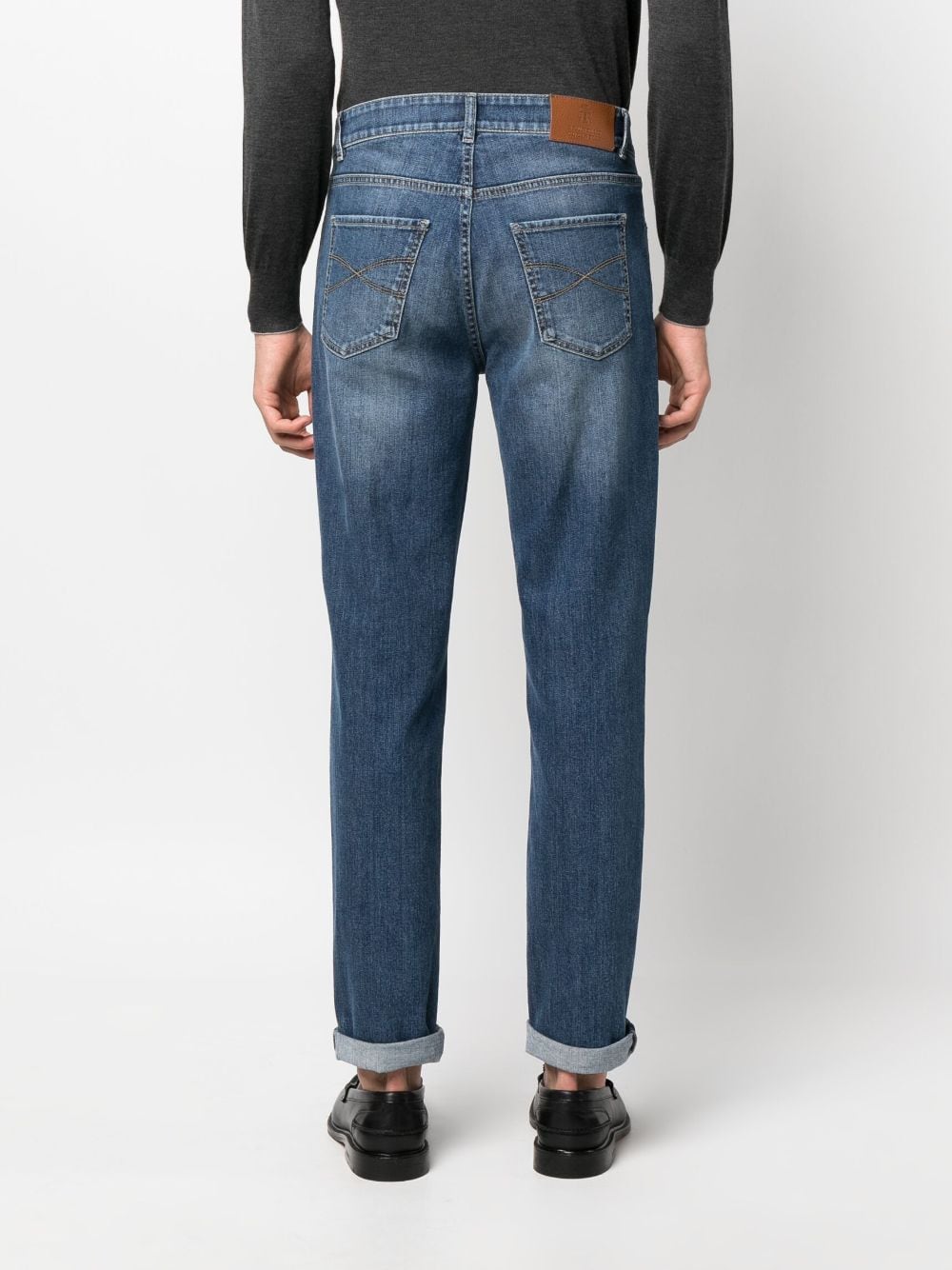 Brunello Cucinelli Jeans Blu Outer: Leather
