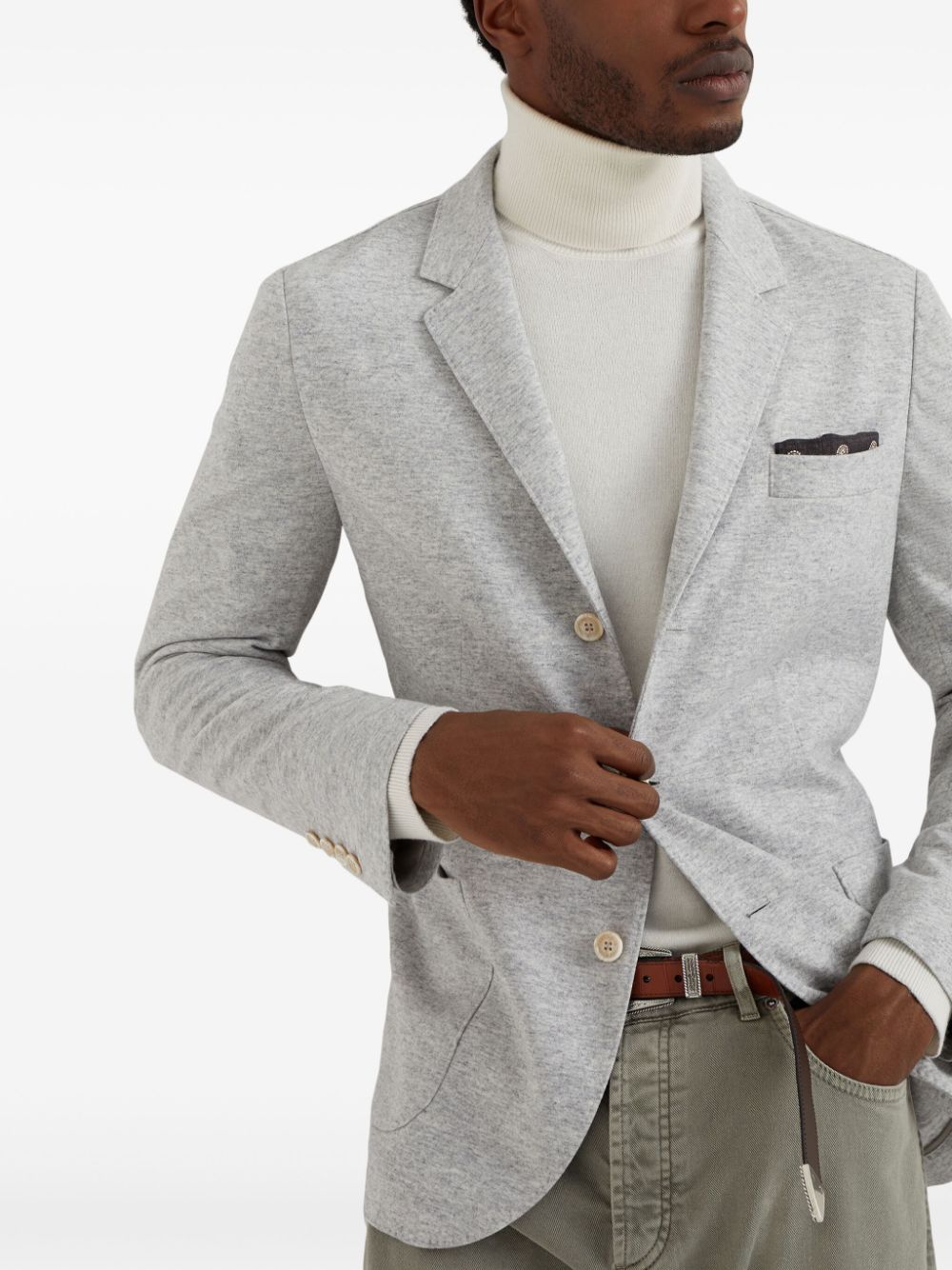 Brunello Cucinelli Jackets Grigio Chiaro Outer: Cashmere