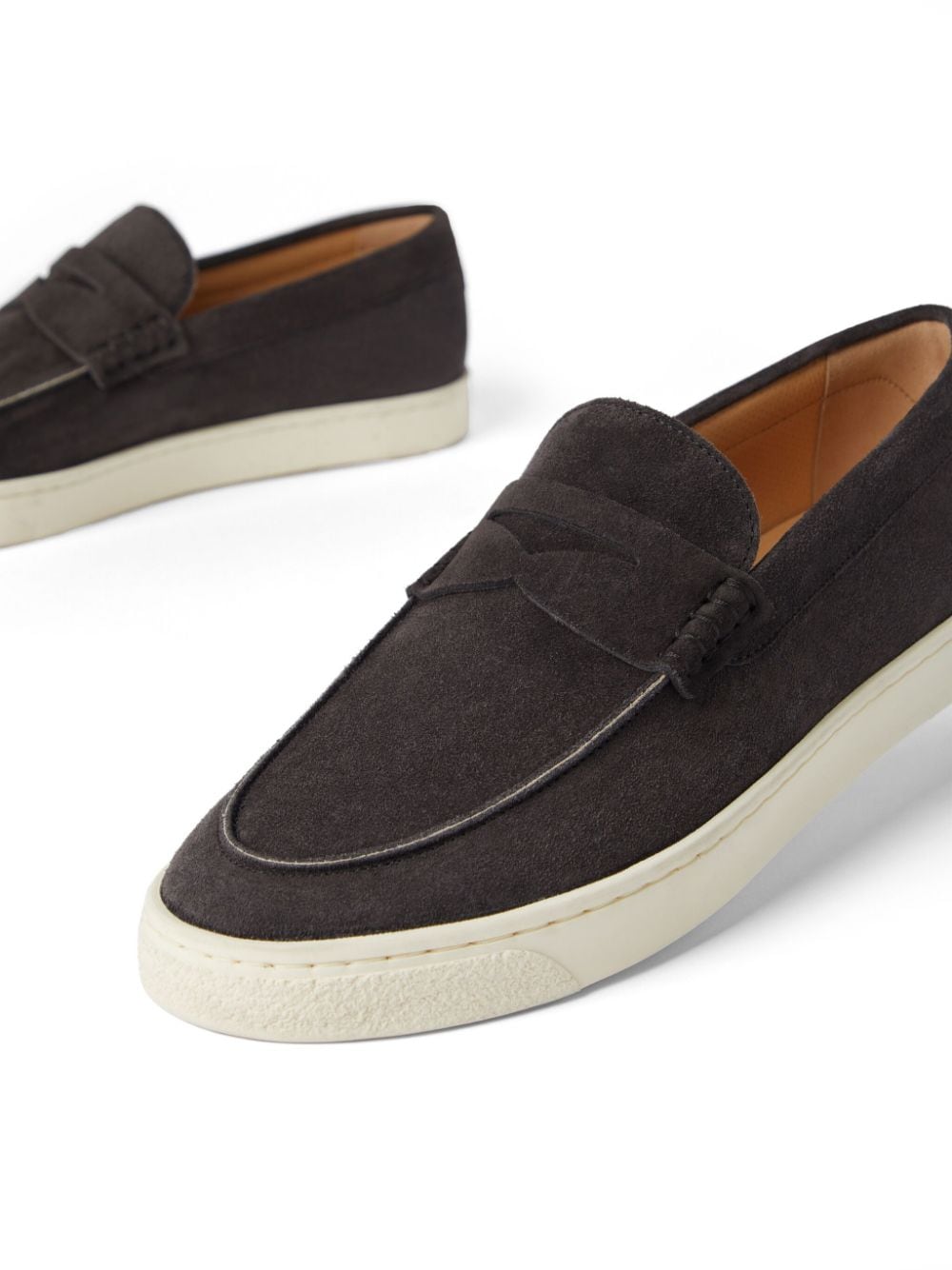 Brunello Cucinelli Flat Shoes Grigio Scuro Outer: Calf Suede