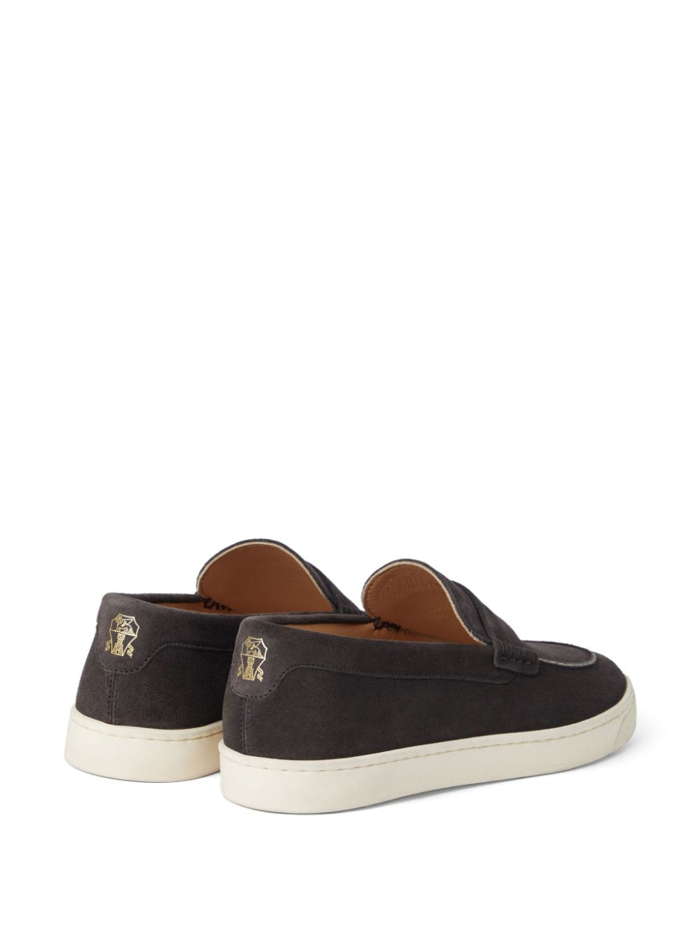 Brunello Cucinelli Flat Shoes Grigio Scuro Outer: Calf Suede